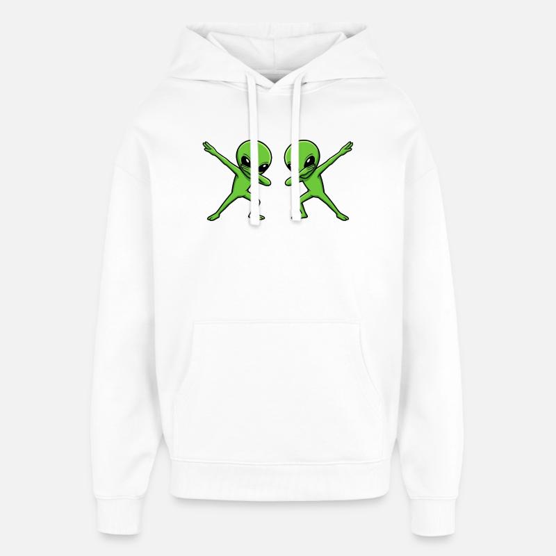 Duo dab extraterrestre - Sweat à capuche unisexe Stanley/Stella Oversized - blanc