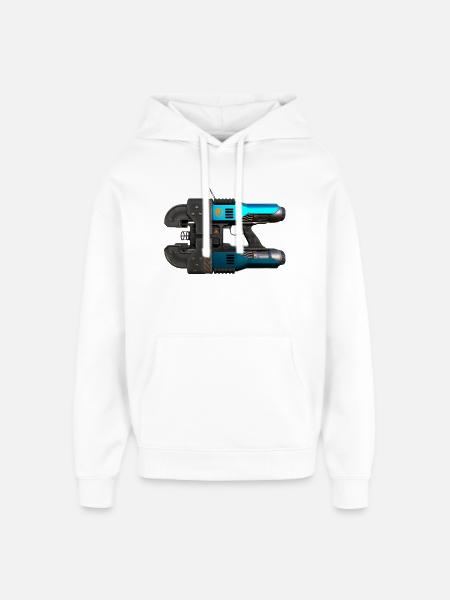 Space Drop Lasercutter - Oversized Unisex Hoodie von Stanley/Stella - Weiß