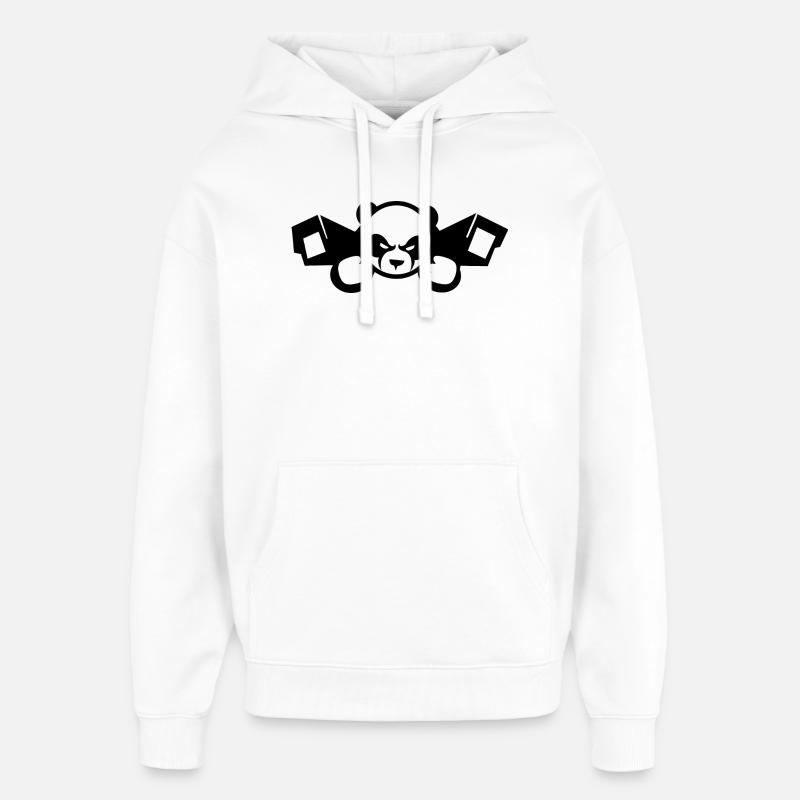 Panda de surveillance chinoise - Sweat à capuche unisexe Stanley/Stella Oversized - blanc