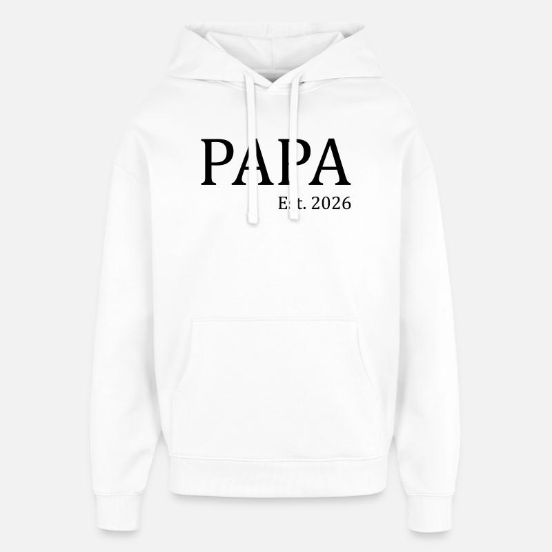 Papa 26 - Sweat à capuche unisexe Stanley/Stella Oversized - blanc