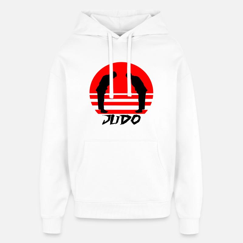 Judo - Sweat à capuche unisexe Stanley/Stella Oversized - blanc