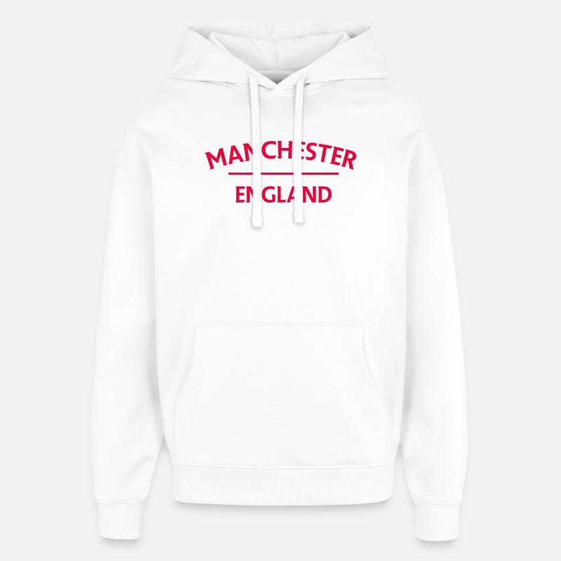 Manchester – Angleterre Lyrique - Sweat à capuche unisexe Stanley/Stella Oversized - blanc