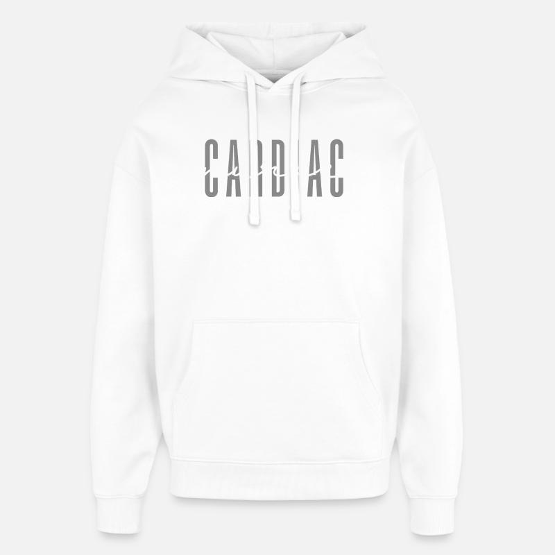 Échographiste de l’équipe infirmière infirmière cardiaque - Sweat à capuche unisexe Stanley/Stella Oversized - blanc