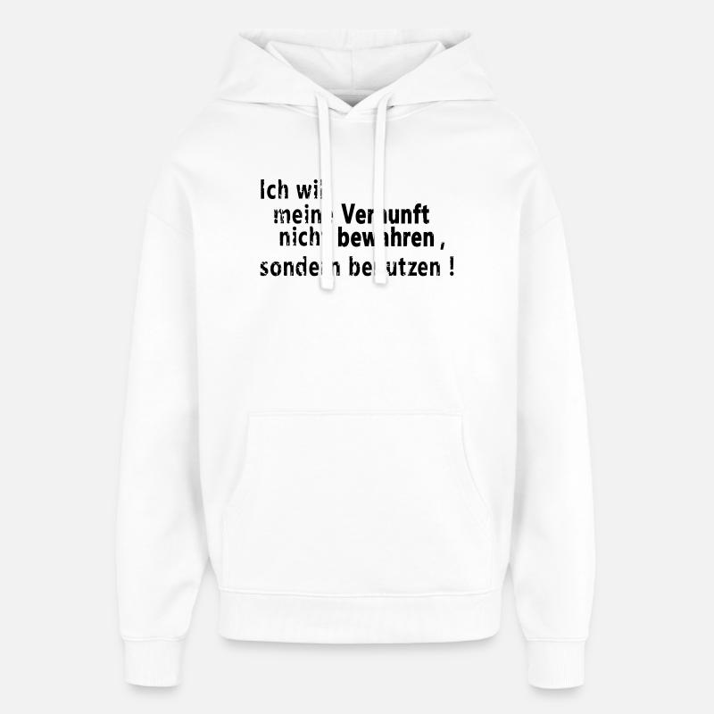 Garder la raison - Sweat à capuche unisexe Stanley/Stella Oversized - blanc