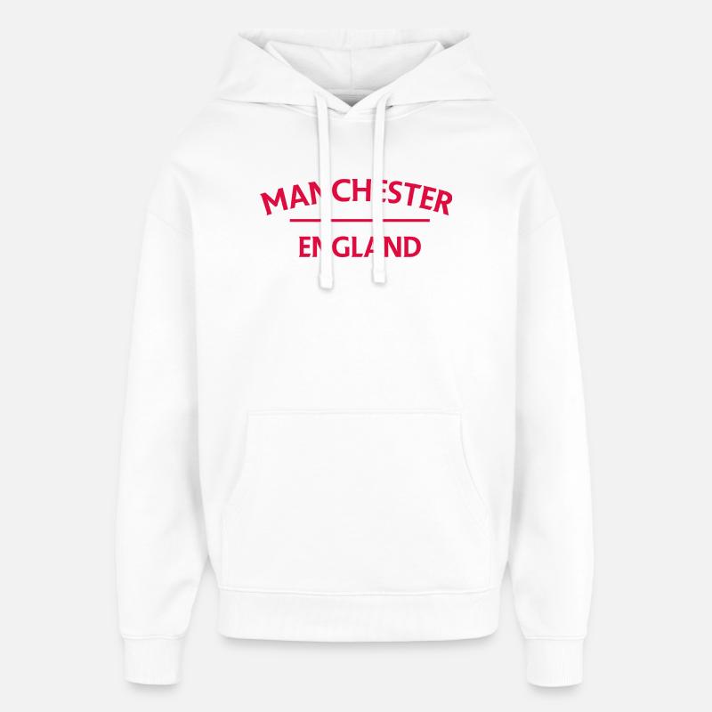 Manchester – Angleterre Lyrique - Sweat à capuche unisexe Stanley/Stella Oversized - blanc