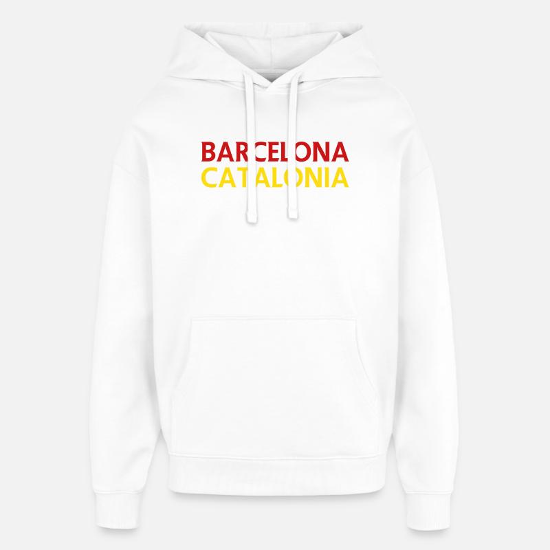 Lyrique Barcelone – Catalogne - Sweat à capuche unisexe Stanley/Stella Oversized - blanc