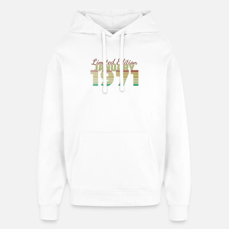 55e anniversaire édition limitée (SCR) 01/1971 - Sweat à capuche unisexe Stanley/Stella Oversized - blanc