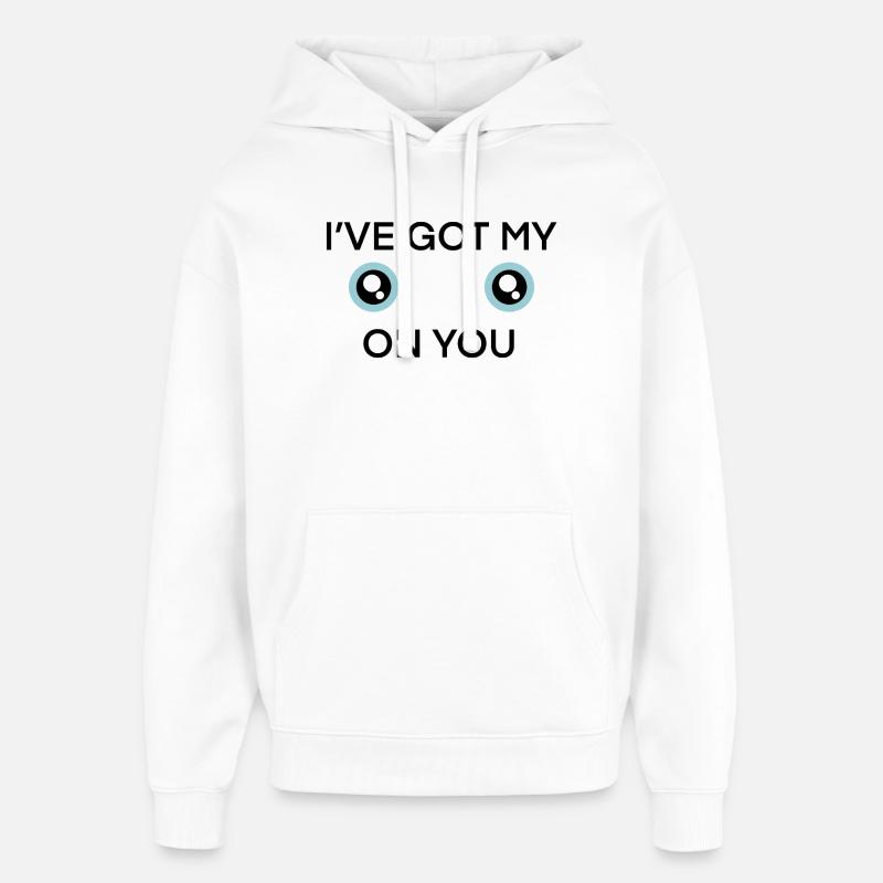Duo de jumeaux aux yeux écarquillés - Sweat à capuche unisexe Stanley/Stella Oversized - blanc