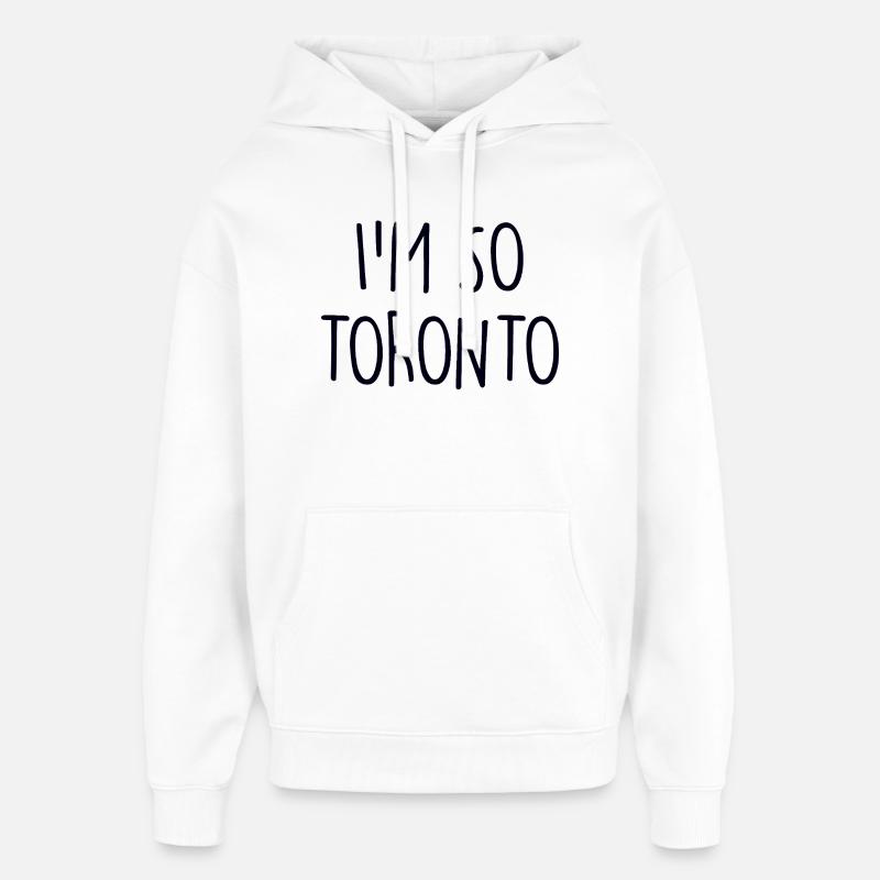 Toronto, Canada - Sweat à capuche unisexe Stanley/Stella Oversized - blanc