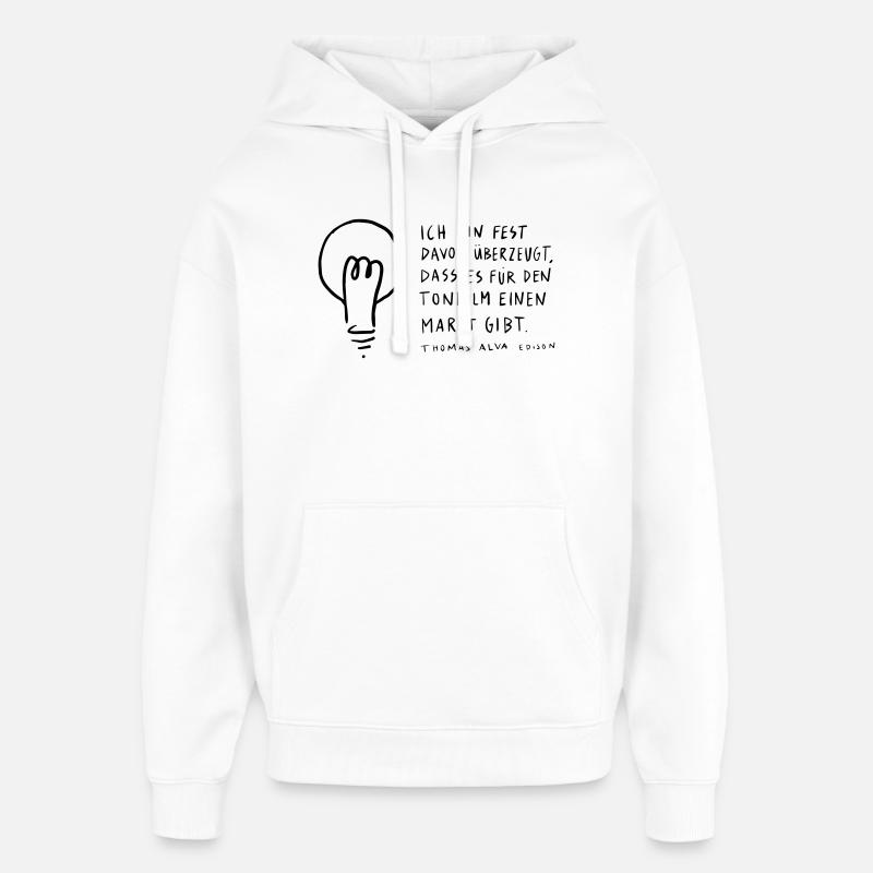 Thomas Edison - Sweat à capuche unisexe Stanley/Stella Oversized - blanc