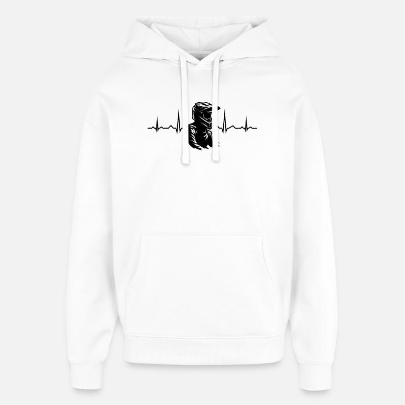 Une inspiration sympa du motocross - Sweat à capuche unisexe Stanley/Stella Oversized - blanc