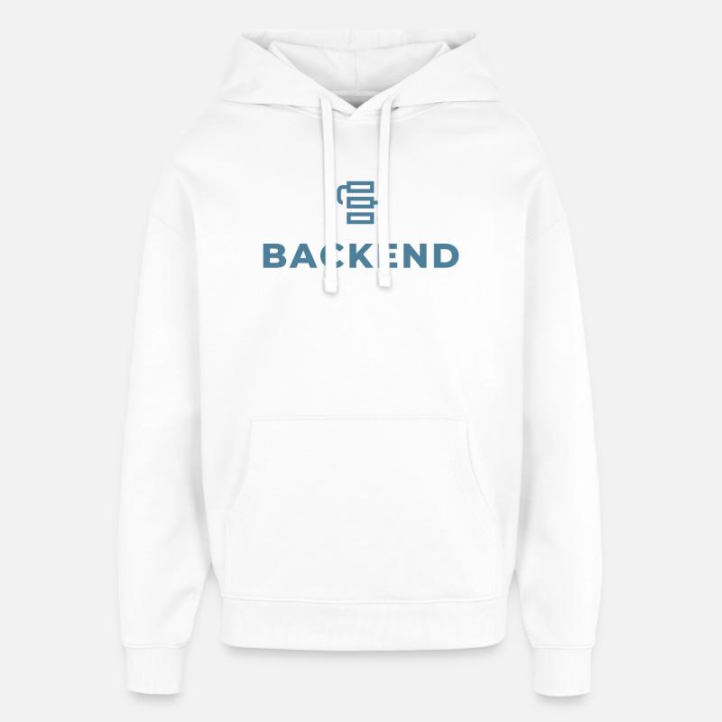 Logo du lien backend - Sweat à capuche unisexe Stanley/Stella Oversized - blanc