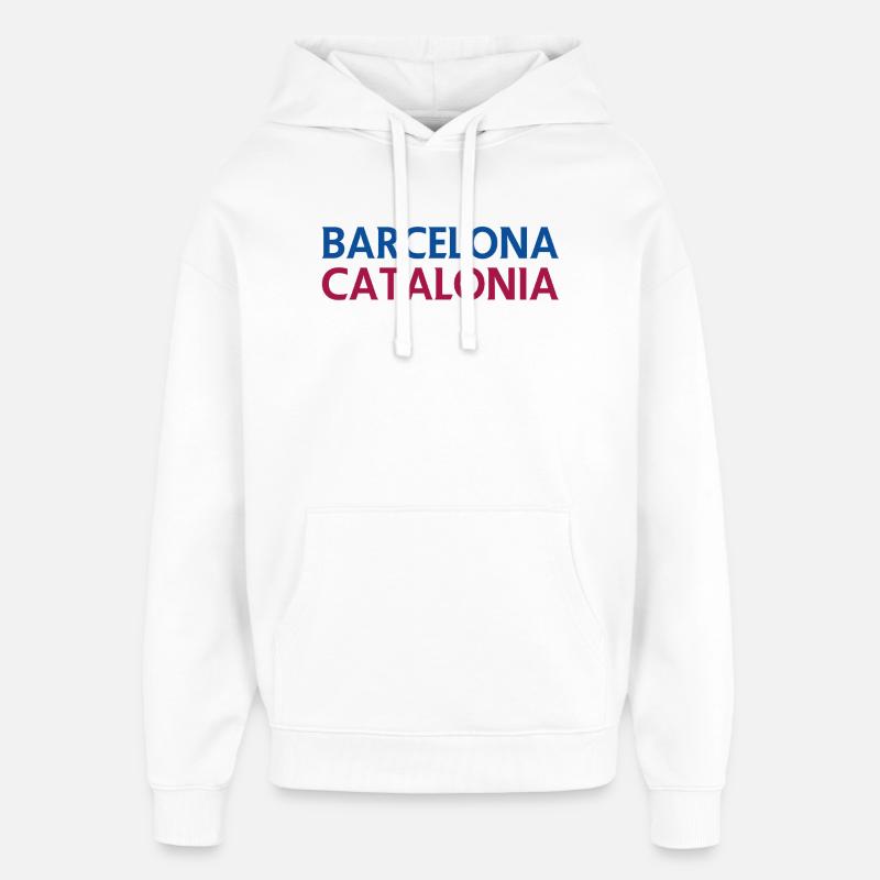 Lyrique Barcelone – Catalogne - Sweat à capuche unisexe Stanley/Stella Oversized - blanc