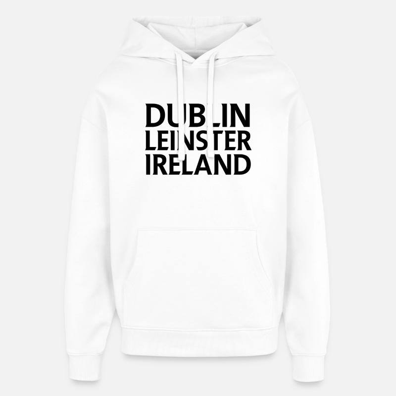 Dublin – Irlande Textdesign - Sweat à capuche unisexe Stanley/Stella Oversized - blanc