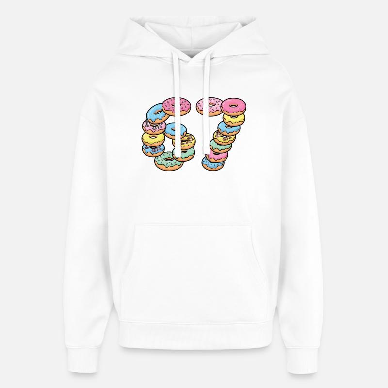 Pastel Donut Stack 67 Muster - Oversized Unisex Hoodie von Stanley/Stella - Weiß