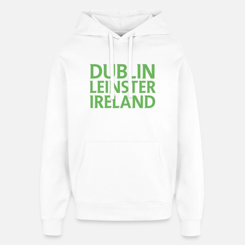 Dublin – Irlande Textdesign - Sweat à capuche unisexe Stanley/Stella Oversized - blanc