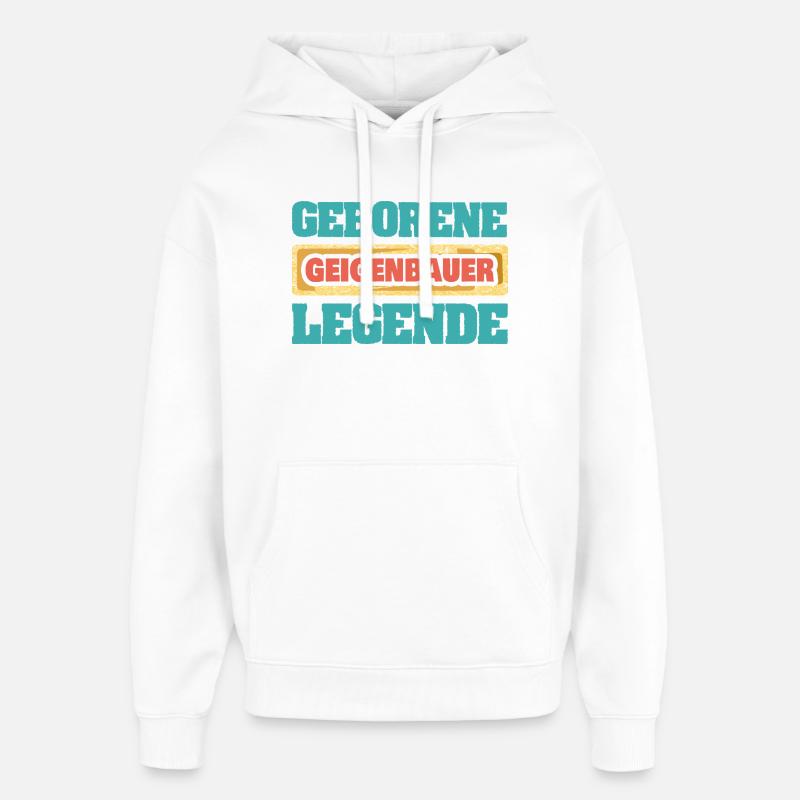 Profession: Violin maker - Oversized Unisex Hoodie by Stanley/Stella - white