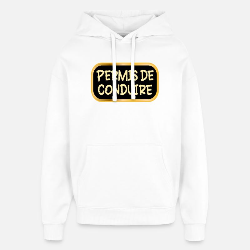 Permis de conduire - Sweat à capuche unisexe Stanley/Stella Oversized - blanc