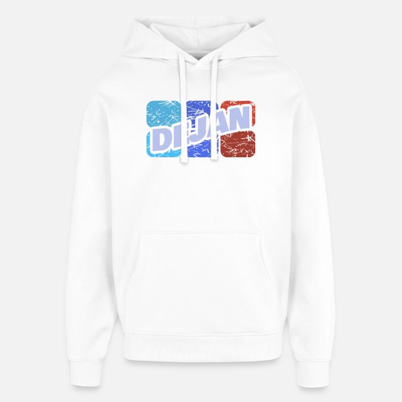 Dejan Dejan - Sweat à capuche unisexe Stanley/Stella Oversized - blanc
