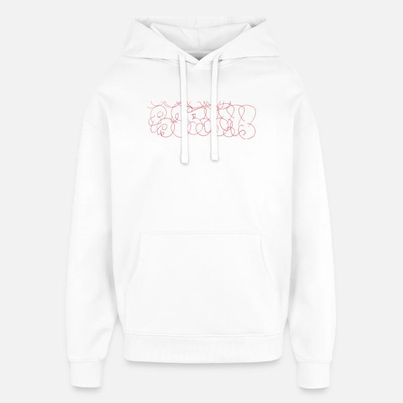 Abstrakte Scribble-Art Berlin Souvenir - Oversized Unisex Hoodie von Stanley/Stella - Weiß