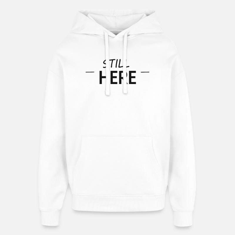 Toujours ici Petite faute de frappe - Sweat à capuche unisexe Stanley/Stella Oversized - blanc