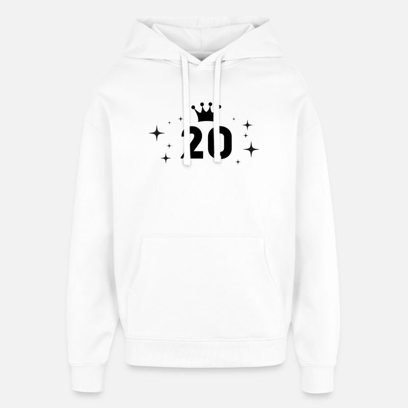 20e anniversaire 20 ans - Sweat à capuche unisexe Stanley/Stella Oversized - blanc