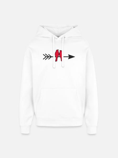 verliebte Vögel - Oversized Unisex Hoodie von Stanley/Stella - Weiß