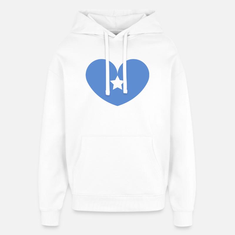 Drapeau du cœur somalien - Sweat à capuche unisexe Stanley/Stella Oversized - blanc