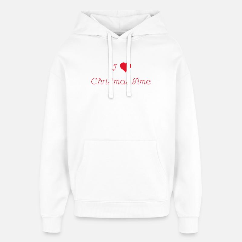 amour de Noël - Sweat à capuche unisexe Stanley/Stella Oversized - blanc