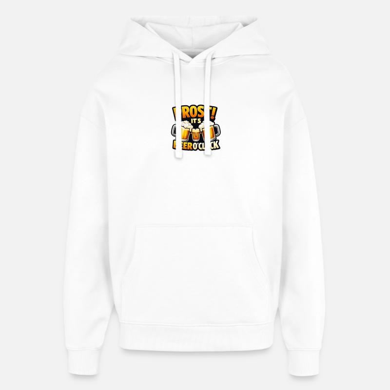 Santé, c’est l’heure de la bière - Sweat à capuche unisexe Stanley/Stella Oversized - blanc