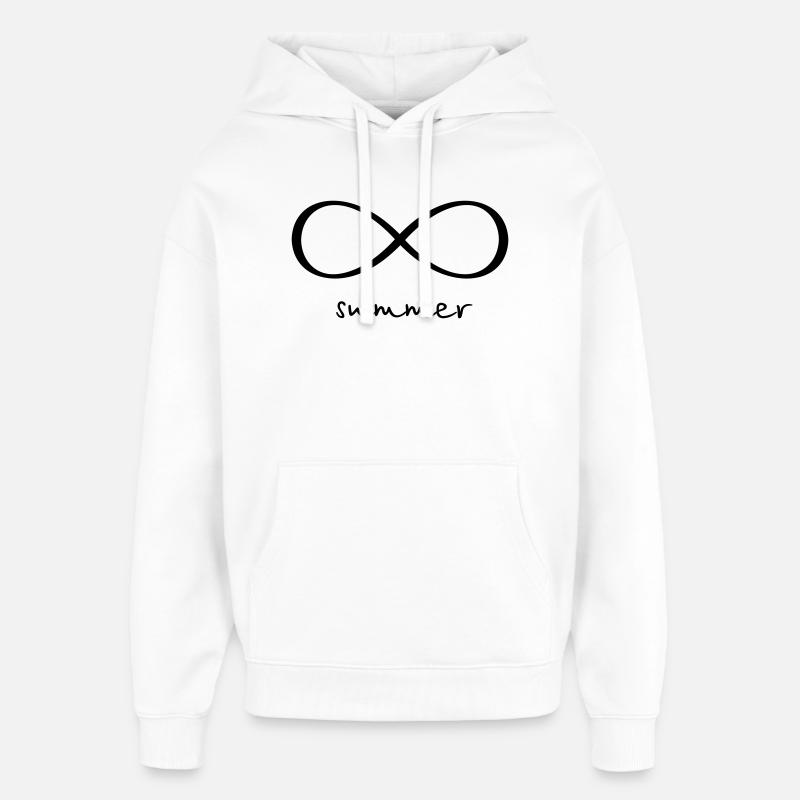 Buzzer du signe d’infini - Sweat à capuche unisexe Stanley/Stella Oversized - blanc