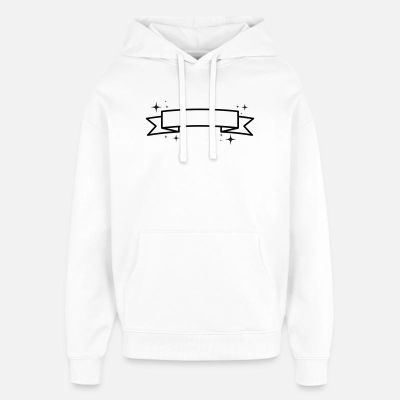 Bannière - Insérer le texte - Sweat à capuche unisexe Stanley/Stella Oversized - blanc