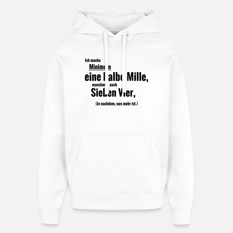 Demi-mille - Sweat à capuche unisexe Stanley/Stella Oversized - blanc