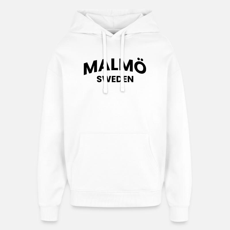 Malmö Suède - Sweat à capuche unisexe Stanley/Stella Oversized - blanc
