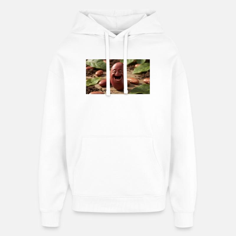 Haricot Rieur Poulet - Sweat à capuche unisexe Stanley/Stella Oversized - blanc