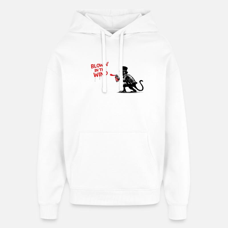 Windspray-Affe Graffiti - Oversized Unisex Hoodie von Stanley/Stella - Weiß