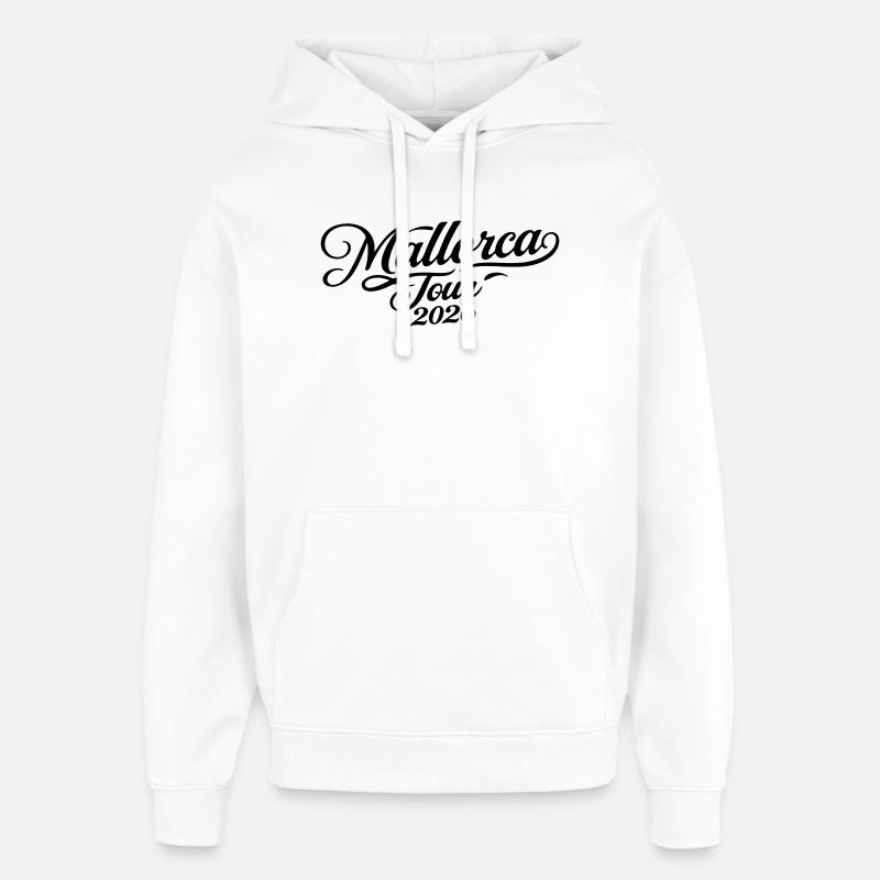 Tournée de Majorque 2026 - Sweat à capuche unisexe Stanley/Stella Oversized - blanc