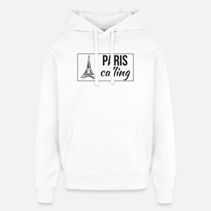 Paris Calling - Sweat à capuche unisexe Stanley/Stella Oversized - blanc
