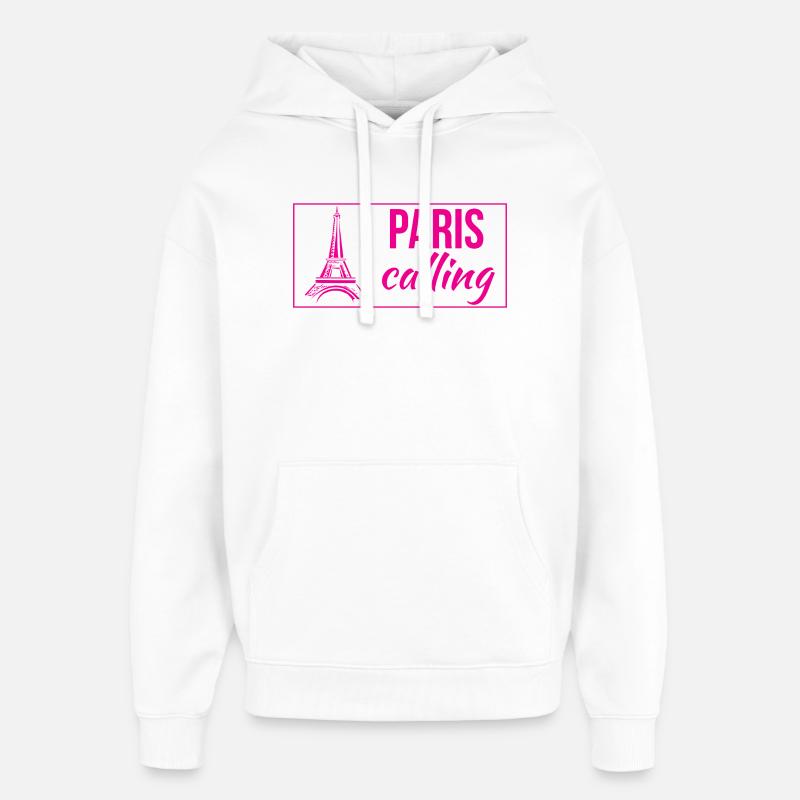 Paris Calling - Sweat à capuche unisexe Stanley/Stella Oversized - blanc
