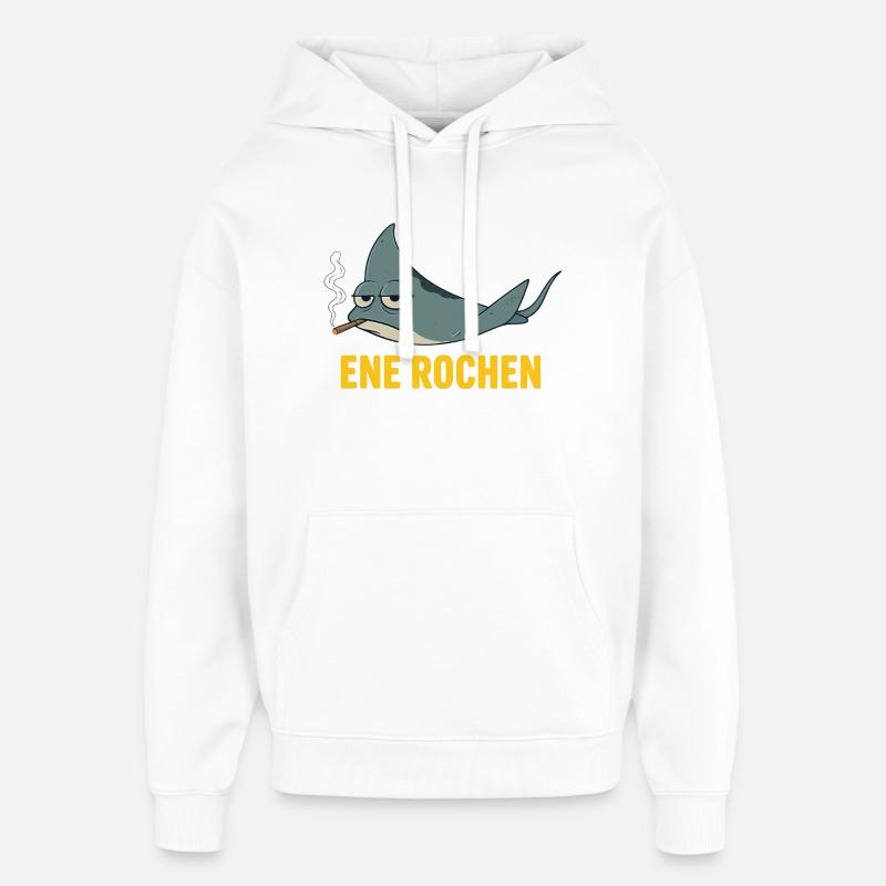 ENE ROCHEN Meme Raucher Spruch Zigaretten - Oversized Unisex Hoodie von Stanley/Stella - Weiß