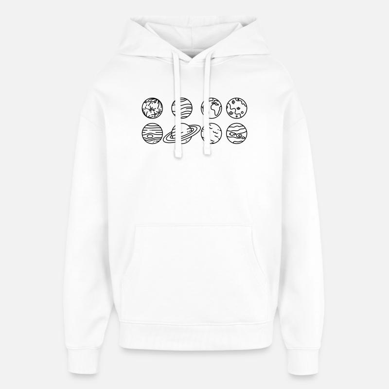 Solar System Planets – Solar System Space - Oversized Unisex Hoodie by Stanley/Stella - white