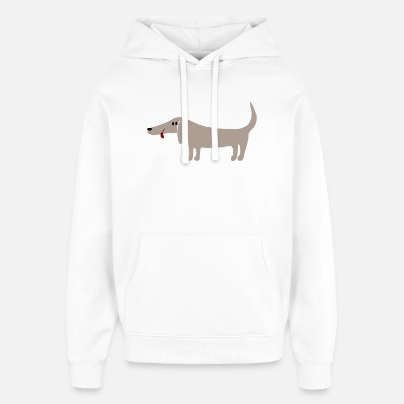 Teckel - Sweat à capuche unisexe Stanley/Stella Oversized - blanc