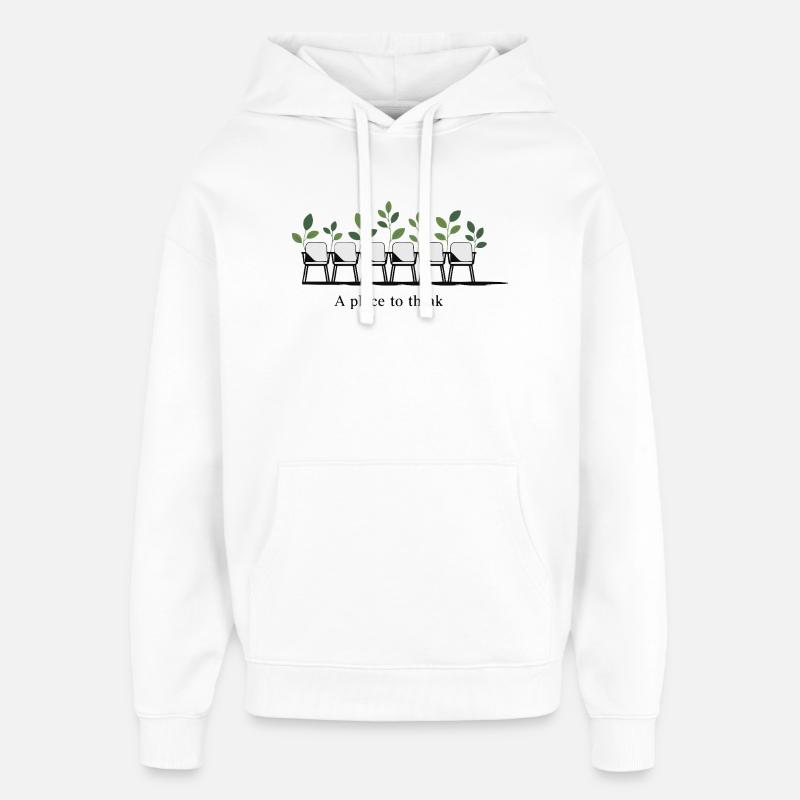 Verdant Thinkspace Chairs - Oversized Unisex Hoodie by Stanley/Stella - white