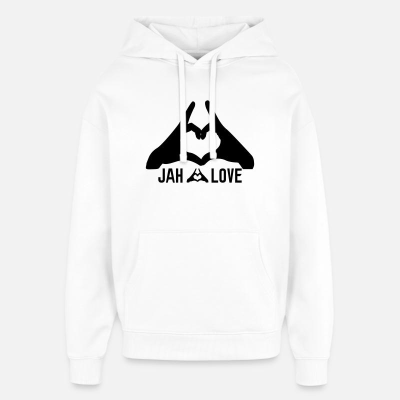 jah love - Sweat à capuche unisexe Stanley/Stella Oversized - blanc