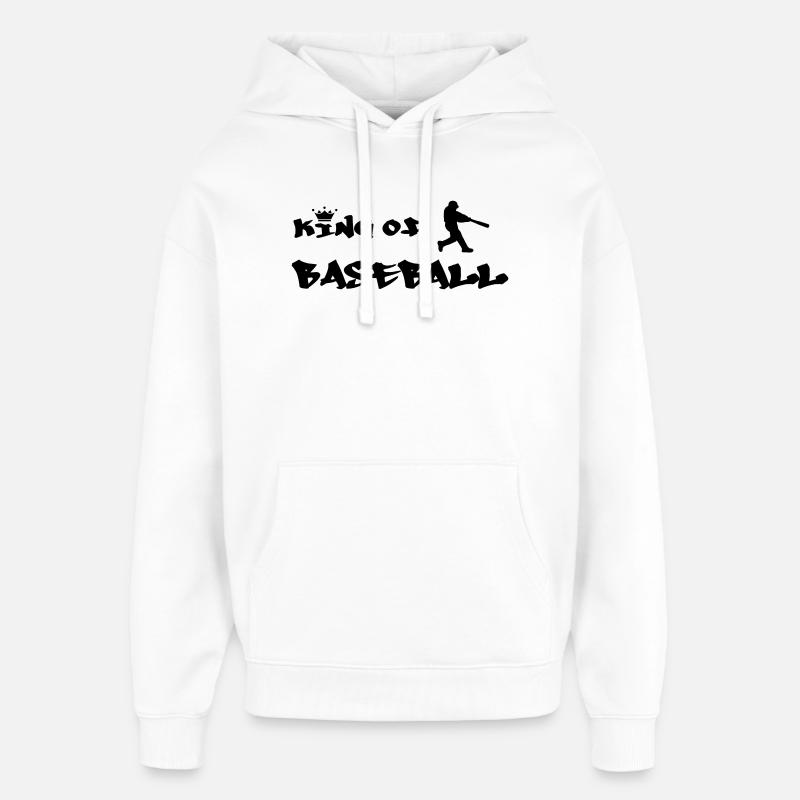 le roi du baseball - Sweat à capuche unisexe Stanley/Stella Oversized - blanc