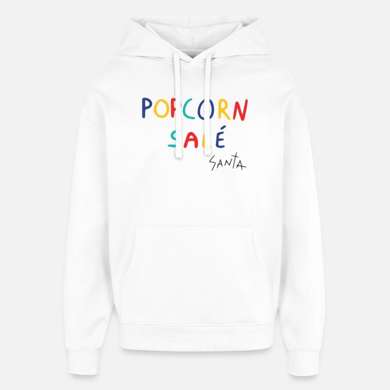 popcorn salé - Sweat à capuche unisexe Stanley/Stella Oversized - blanc