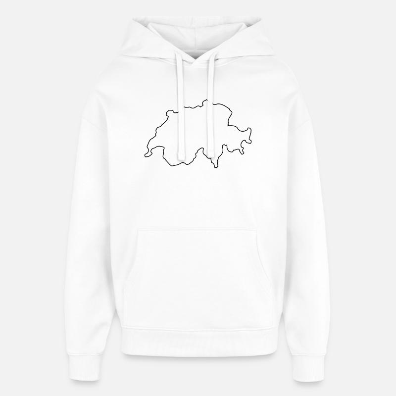 Résumé du pays suisse - Sweat à capuche unisexe Stanley/Stella Oversized - blanc