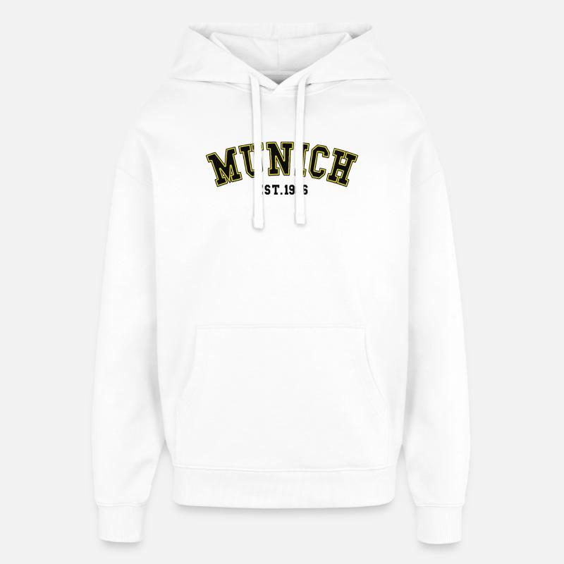 Munich fondée en 1986 - Sweat à capuche unisexe Stanley/Stella Oversized - blanc