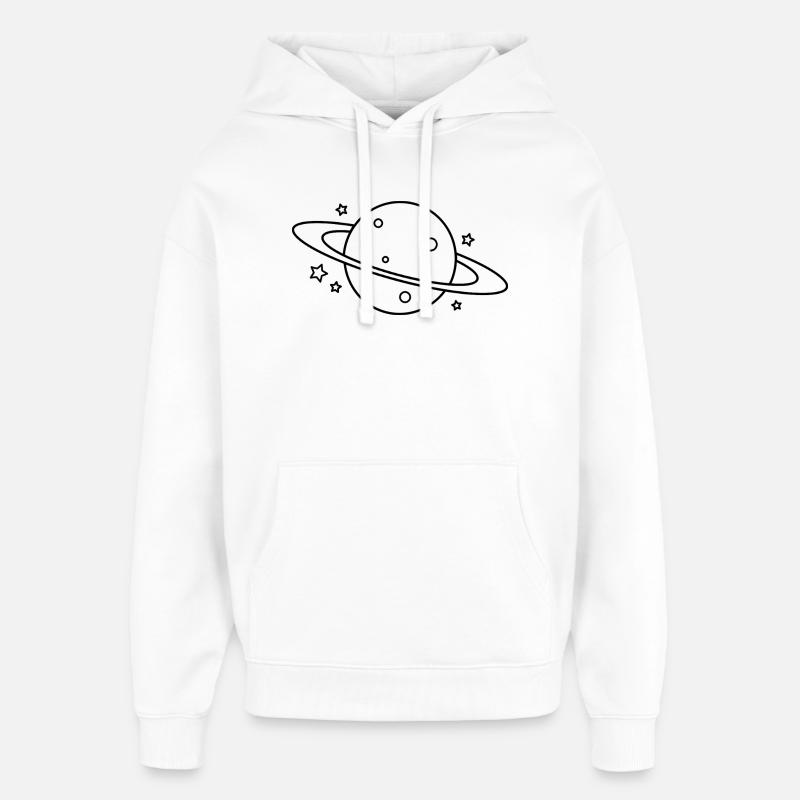 planète - Sweat à capuche unisexe Stanley/Stella Oversized - blanc