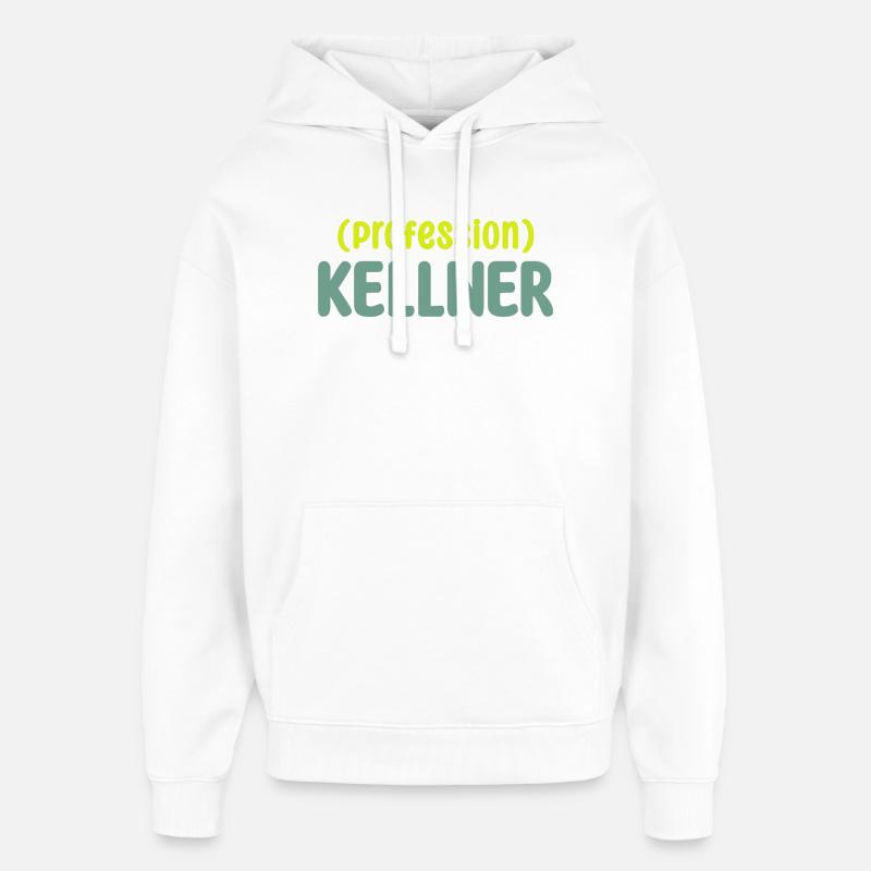 kellner - Oversized Unisex Hoodie von Stanley/Stella - Weiß